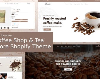Coffee Shop & Tea Store Shopify Theme OS, Responsive Website, SEO Friendly