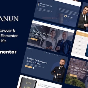 Puede incluir: Capturas de pantalla del sitio web de un bufete de abogados llamado Canun. El sitio web presenta un fondo azul oscuro con texto blanco e imágenes de abogados. El texto en el sitio web incluye la frase "We Fight For Your Justice As Like A Friend."