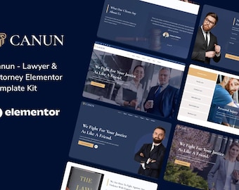 Lawyer Attorney Elementor Template Kit: Law Firm Website