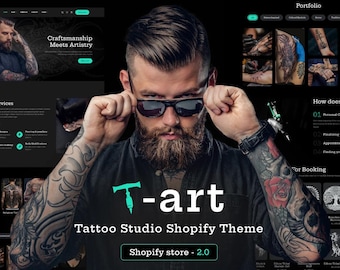Tattoo Studio Shopify Theme: Dark Gothic Website Design