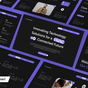 Modern Technology Company Profile PowerPoint Template