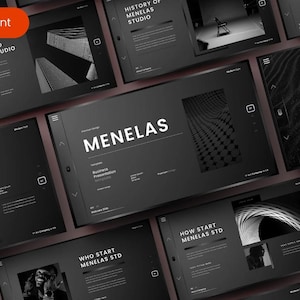 Menelas Business PowerPoint Template: Modern PPT Theme