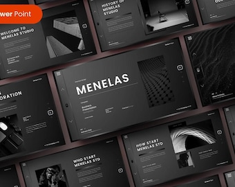 Menelas Business PowerPoint Template: Modern PPT Theme