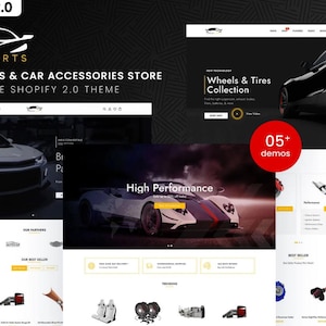 Autoteile & Zubehör Shopify Theme: Feminin, Minimal Design