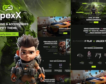 ApexX Esports Gaming Shopify 2.0-tema