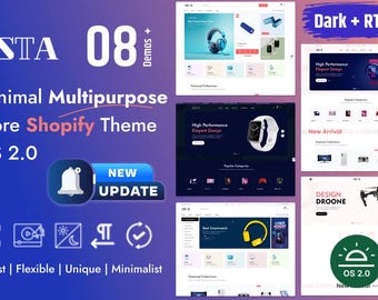 Minimalist Electronics Shopify Theme OS 2.0: Multipurpose eCommerce Template