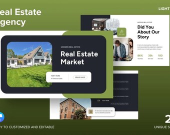 Real Estate Keynote Presentation: Modern Agency Template (20 Slides)