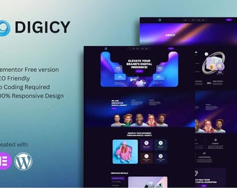 Elementor-mallkit för digital marknadsföringsbyrå: Responsiv webbdesign