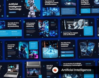 AI PowerPoint Template: Modern Tech Presentation Slides