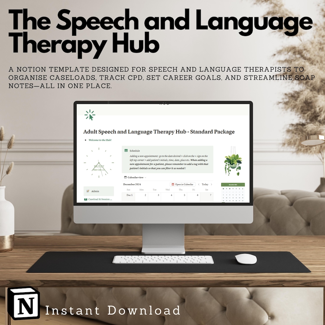 Speech and Language Therapy Notion Template Organise Caseloads Track