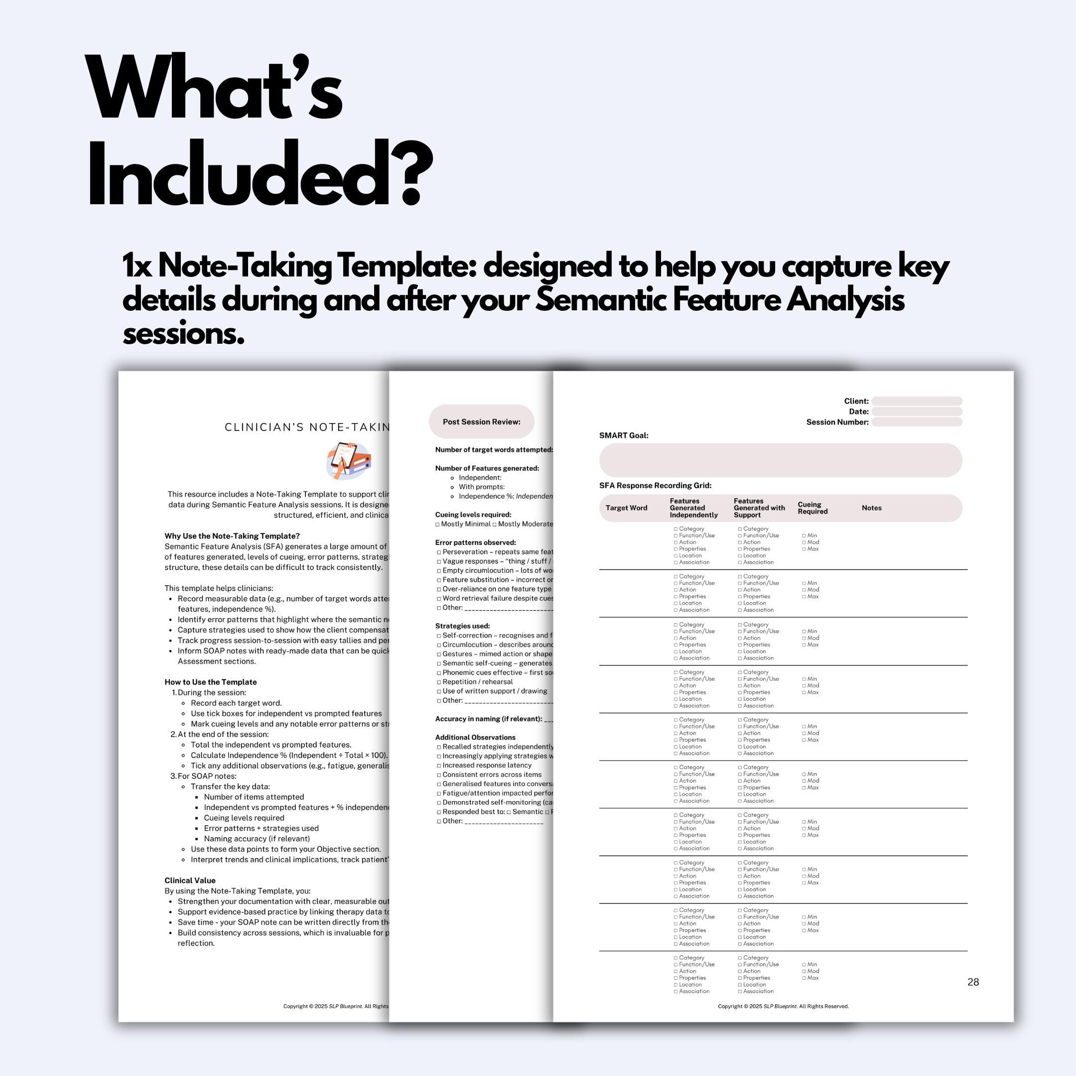 Semantic Feature Analysis Word List.pdf Semantic Feature Analysis Worksheets & Canva Template | Aphasia Therapy ...