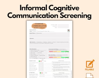 Screening van informele cognitieve communicatie Spraak- en taalpathologie AFDRUKBAAR EN IN TE VULLEN
