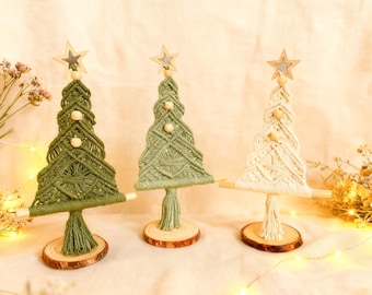 Handmade Macrame Christmas Tree, Boho Holiday Decor