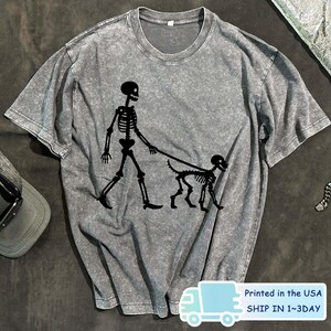 Funny Halloween Skeleton Shirt, Halloween Dog Lover Shirt, Dog Skeleton Shirt, Halloween Party Shirt, Spooky Vibes