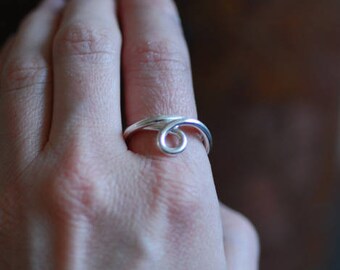 Circle Ring, Sterling Silver Ring, Minimalist Jewelry, Solid Silver, Infinity Ring, Mens Womens Ring, Unique Band Ring