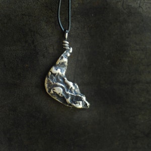 Man on the Moon Pendant, Crescent Moon, Half Moon, Celestial Jewelry, Astronomy Necklace, Astrology, OOAK Jewelry, Petite Pendant Necklace