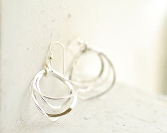 Small Hoop Earrings, Delicate Dainty Earrings, Sterling Silver Jewelry