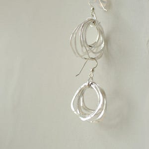 Boho Hoop Earrings, Small Hoop Earrings, Sterling Silver image 1