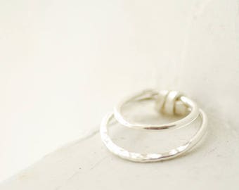 Solid Silver Ring, Wide Silver Ring, Architectural Jewelry, Minimalist Ring