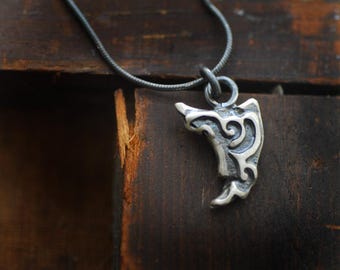 Colgante de espina de rosa, plata de ley, joyería romántica oscura, collar botánico....