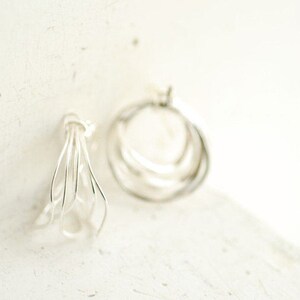 Boho Hoop Earrings, Small Hoop Earrings, Sterling Silver image 3