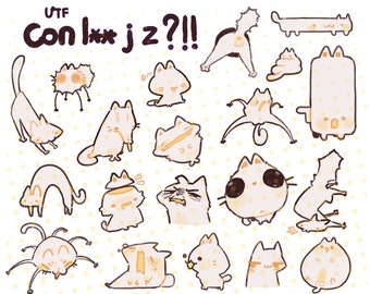 Base de emoticonos / Discord, Twitch, Telegram Sticker / personaje salvaje / peludo