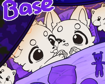 Pareja P2U Chibi Furry Base Abrazándose