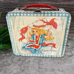 Jaren 70 junior metalen lunchtrommel Miss Aladdin