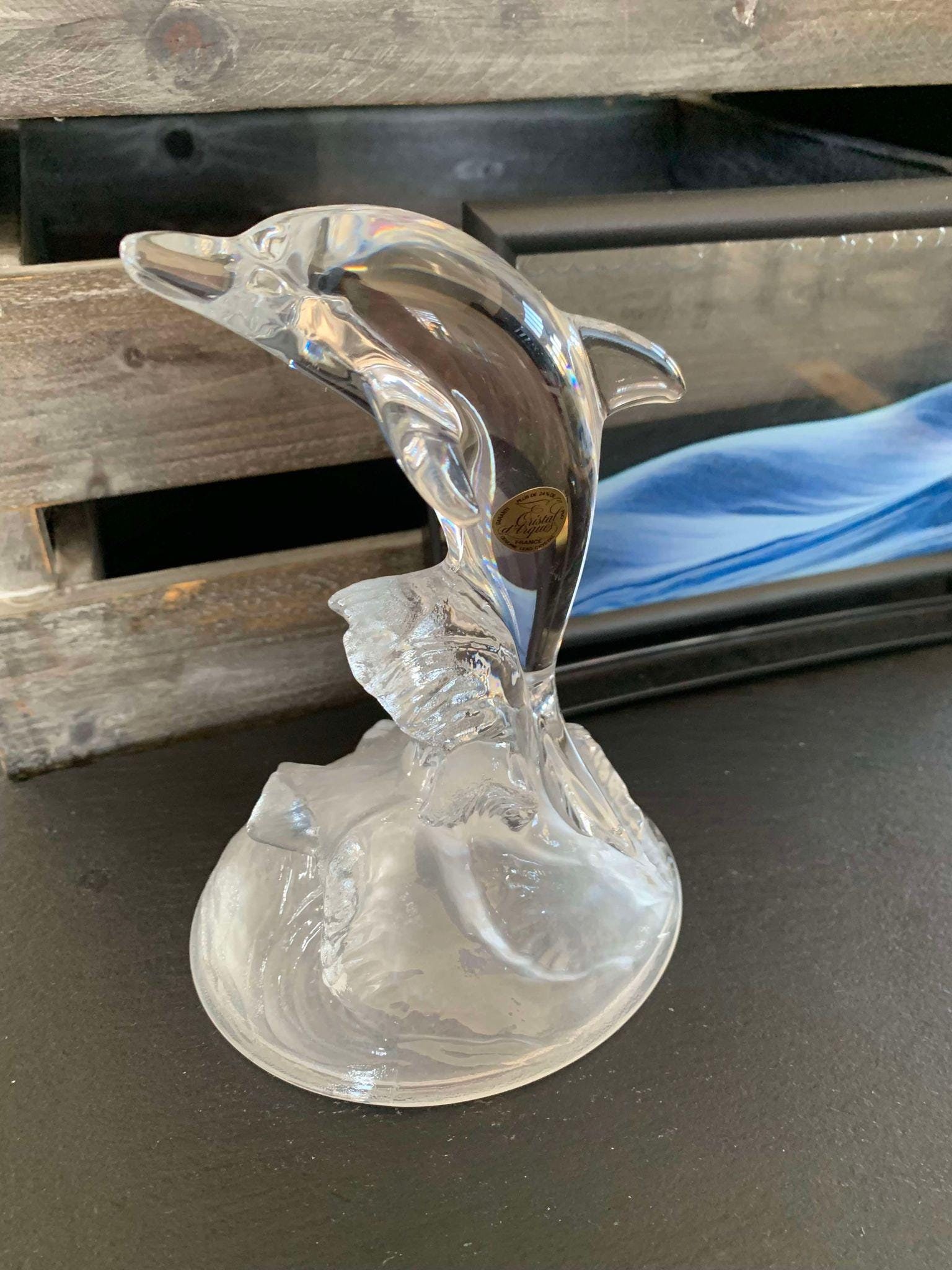 Cristal D'arques, Garanti, Genuine Lead Crystal, France, Dolphin