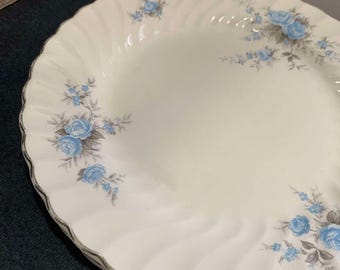 Johnson Bros Ironstone Dinner Plates: Blue Roses, Set of 4 (8.5