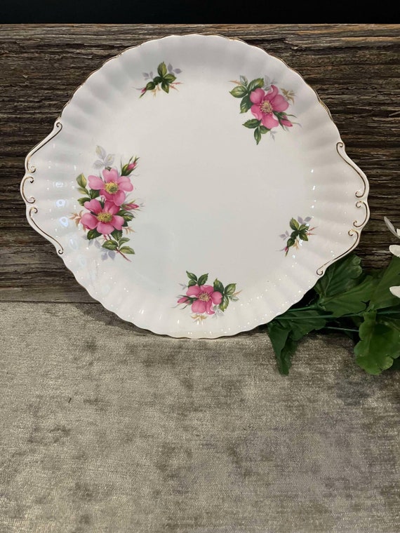 ヴィンテージ ロイヤルアルバート プレーリーローズ ケーキプレート