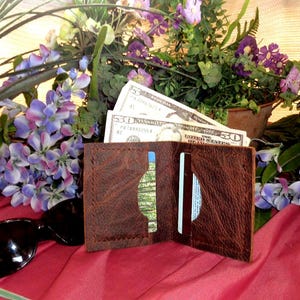 Cartera de cuero plegable de cuero billetera cosida billetera cosida billetera cosida billetera cosida billetera cosida