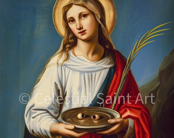 Santa Lucía - Impresión digital / Alta resolución / Acceso instantáneo / Descarga fácil