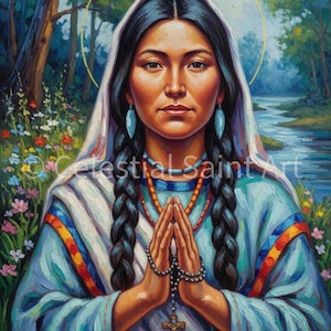 Heiliger Kateri Tekakwitha - Digital Druck