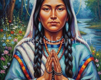 St. Kateri Tekakwitha: digitale afdruk | Hoge resolutie | Directe toegang | Eenvoudig downloaden