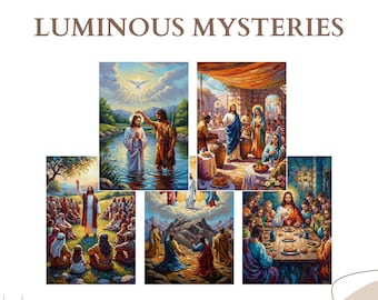 Joyful Mysteries of the Rosary - Digital Print Set | High Resolution ...