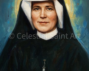 St. Faustina - Digitaldruck | Hohe Auflösung | Sofortiger Zugriff | Einfacher Download