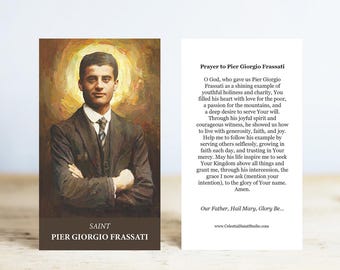 St. Pier Giorgio Frassati Prayer Cards | Wallet Size | 100, 200, 500