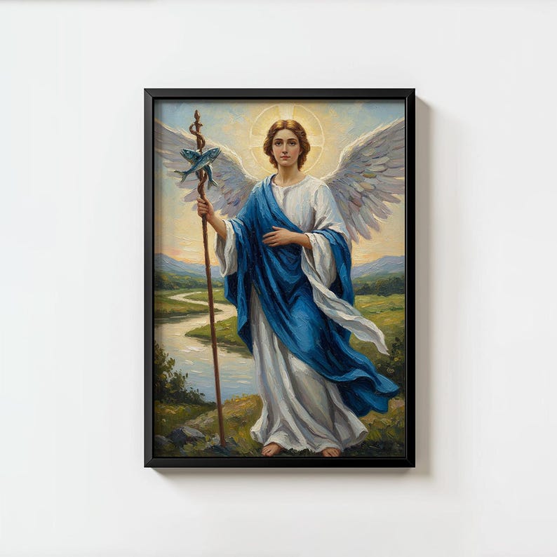 Raphael Simple St. Raphael the Archangel - Digital Print | High Resolution | Instant ...
