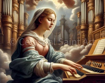 Heilige Cecilia - Digitaldruck | Hohe Auflösung | Sofortiger Zugriff | Einfacher Download