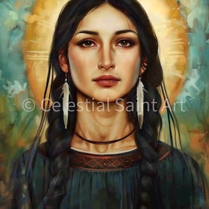 Heiliger Kateri Tekakwitha - Digital Druck