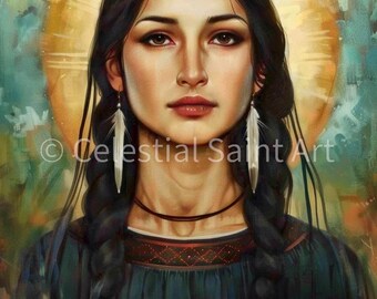 St. Kateri Tekakwitha: digitale afdruk | Hoge resolutie | Directe toegang | Eenvoudig downloaden