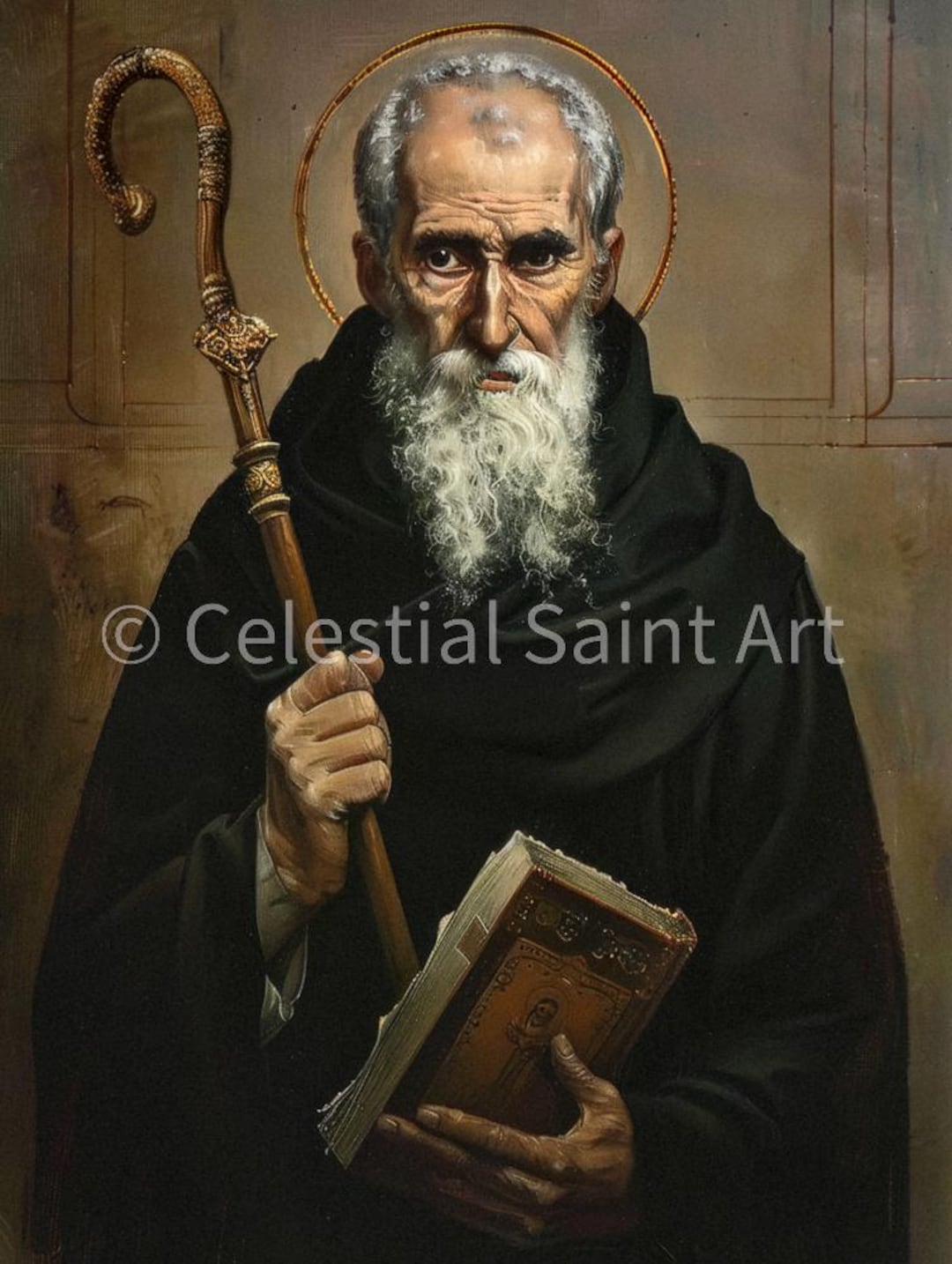 St. Benedict of Nursia - Digital Print - Etsy