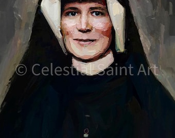 St. Faustina - Digitaldruck | Hohe Auflösung | Sofortiger Zugriff | Einfacher Download