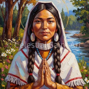 Heiliger Kateri Tekakwitha - Digital Druck