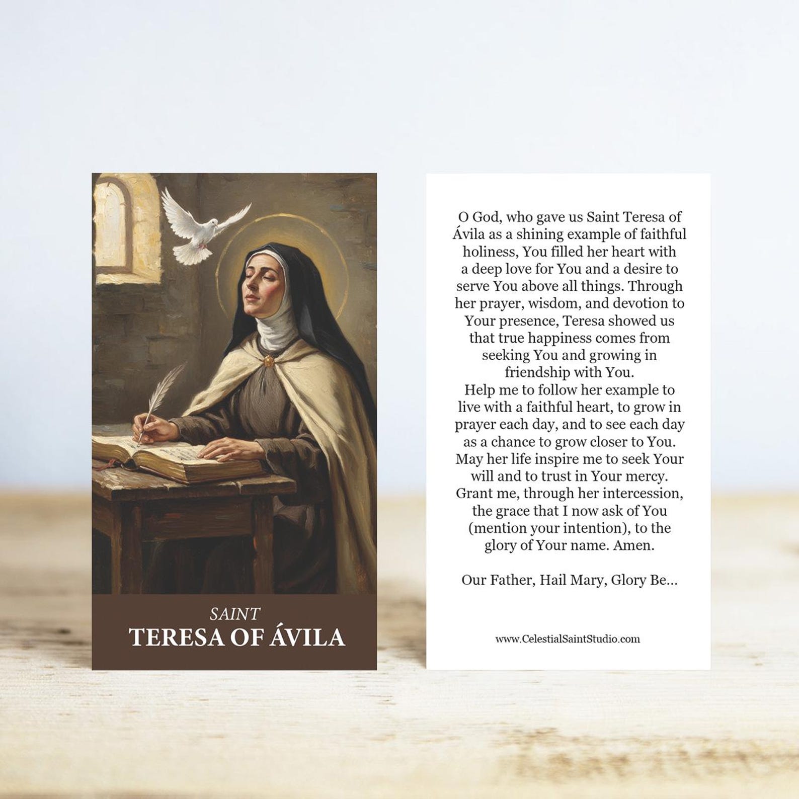 st-teresa-of-avila-prayer-cards-wallet-size-50-100-250-500