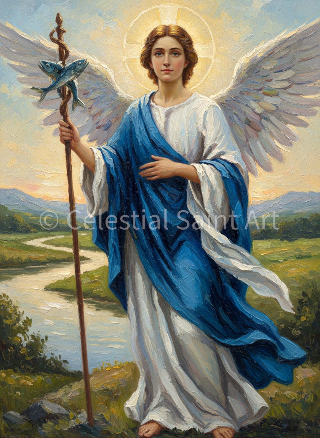 Raphael Simple St. Raphael the Archangel - Digital Print | High Resolution | Instant ...