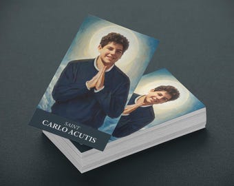 St. Carlo Acutis Prayer Cards | Wallet Size | 100, 200, 500