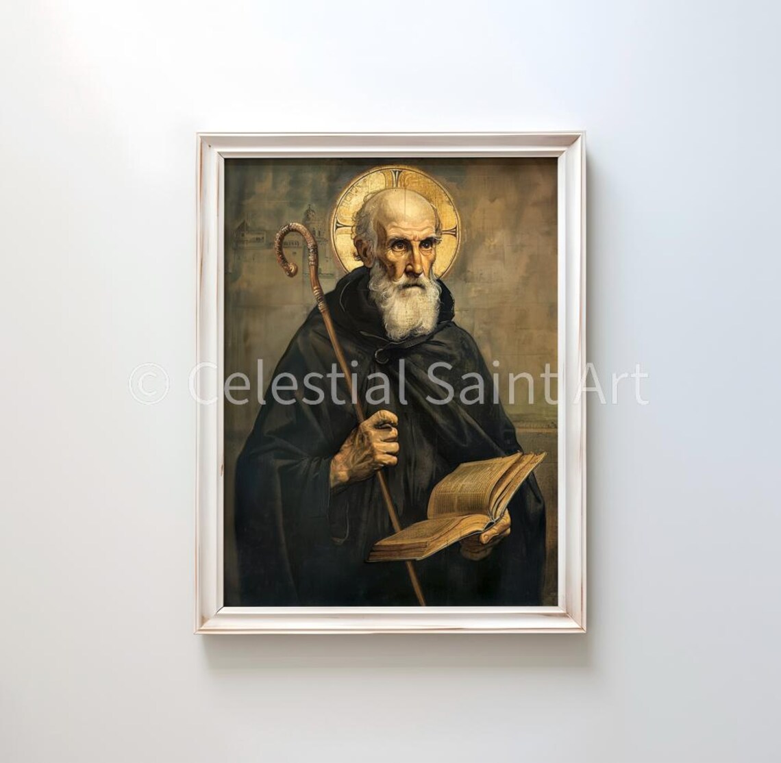 St. Benedict of Nursia - Digital Print - Etsy