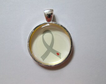 Diabetes Awareness/ Brain Cancer Awareness  Ribbon Pendant